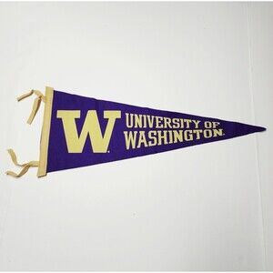Vintage University Of Washington Collegiate Pacific Wool Felt Pennant 23.5"